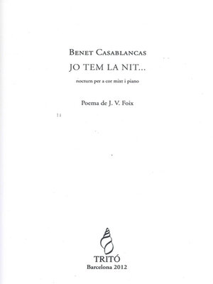 cover image of Jo tem la nit, per a cot mixt i piano